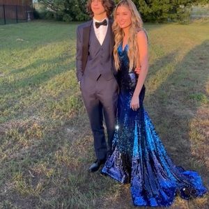 Jovani 3192 - Blue/Multi